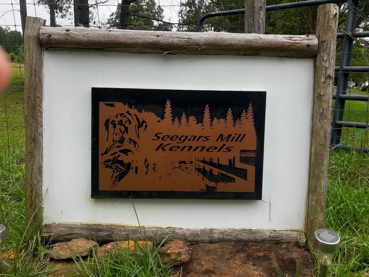 Seegars Mill Kennels sign